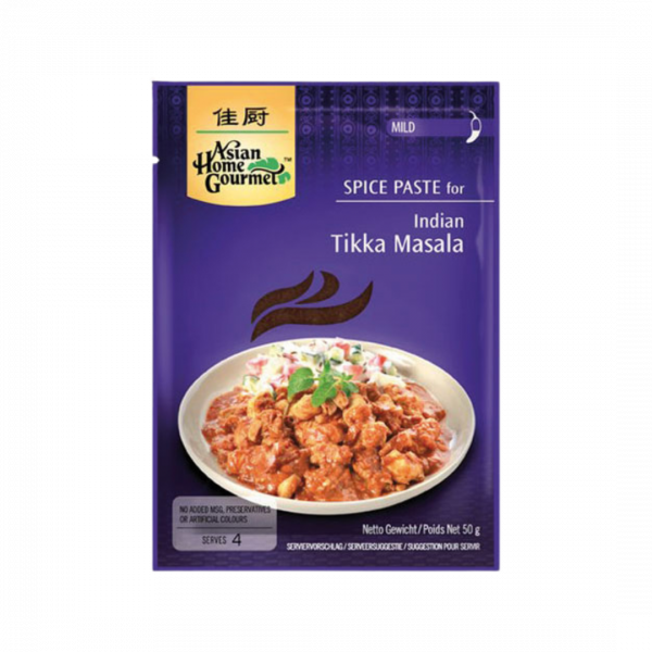 Asian Home Gourmet Indisches Tikka Masala, Gewürzpaste mild, 50g